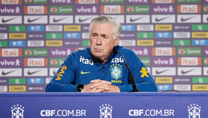 Ancelotti define pré-lista da Seleção para a Copa com Neymar.| Foto: Rafael Ribeiro/CBF/Divulg...
