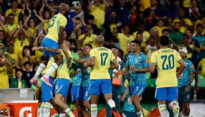 Brasil goleia por 6 a 2 e chega embalado para a Copa do Mundo | Foto: André Coelho/EFE, via SBT ...
