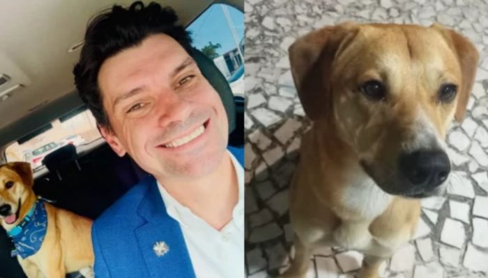 Ulisses Gabriel com Thor, antigo CarameloFoto: ReproduÃ§Ã£o/Redes sociais/ND Mais