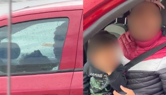 Homem Ã© preso apÃ³s ser filmado batendo em crianÃ§a dentro de carro em PalhoÃ§aFoto: Rep...
