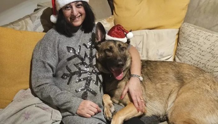 1 de 1 Foto colorida de mulher sentada em sofá ao lado de cachorro - Metrópoles. - Foto: Reprod...